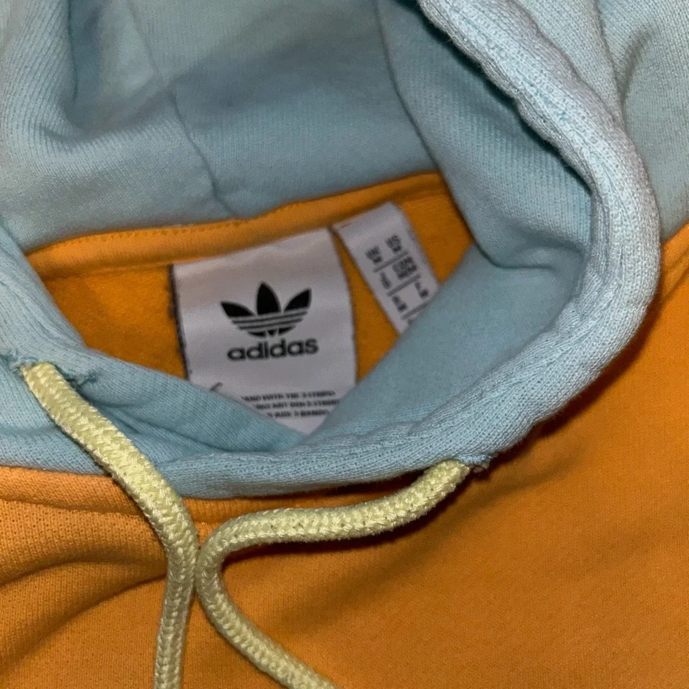 Adidas Pastel Blue and Orange Hoodie